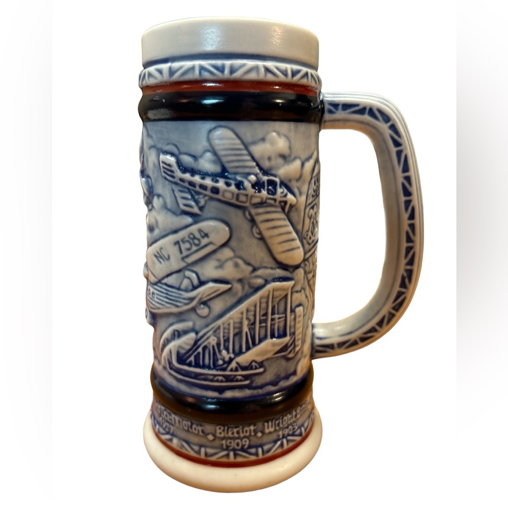 Vintage Avon Mini Stein Mug Historic Airplane Aviation